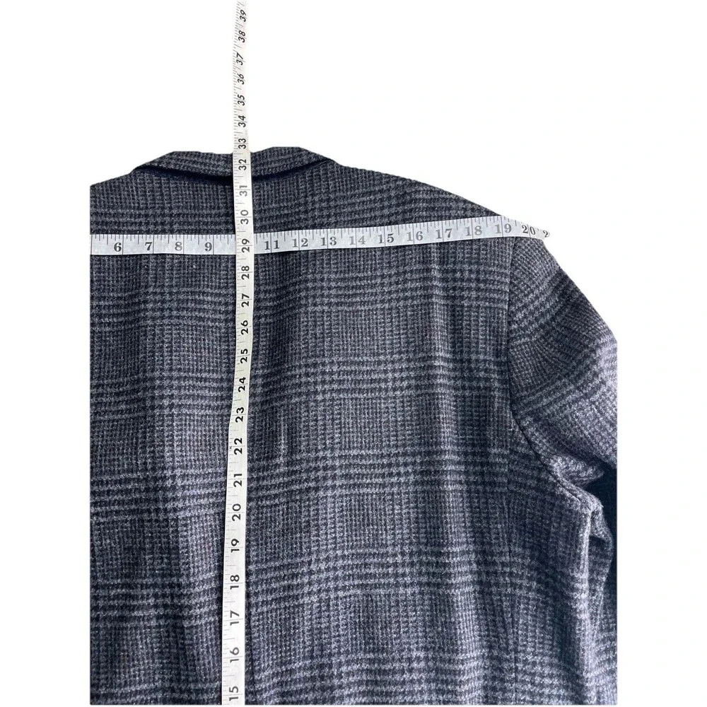 Vintage Burberry Men 42L Glen Plaid Wool Tweed Sport Coat Designer Jacket